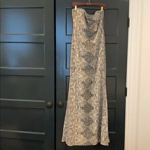 Nicole Miller strapless gold size 12 dress NWT